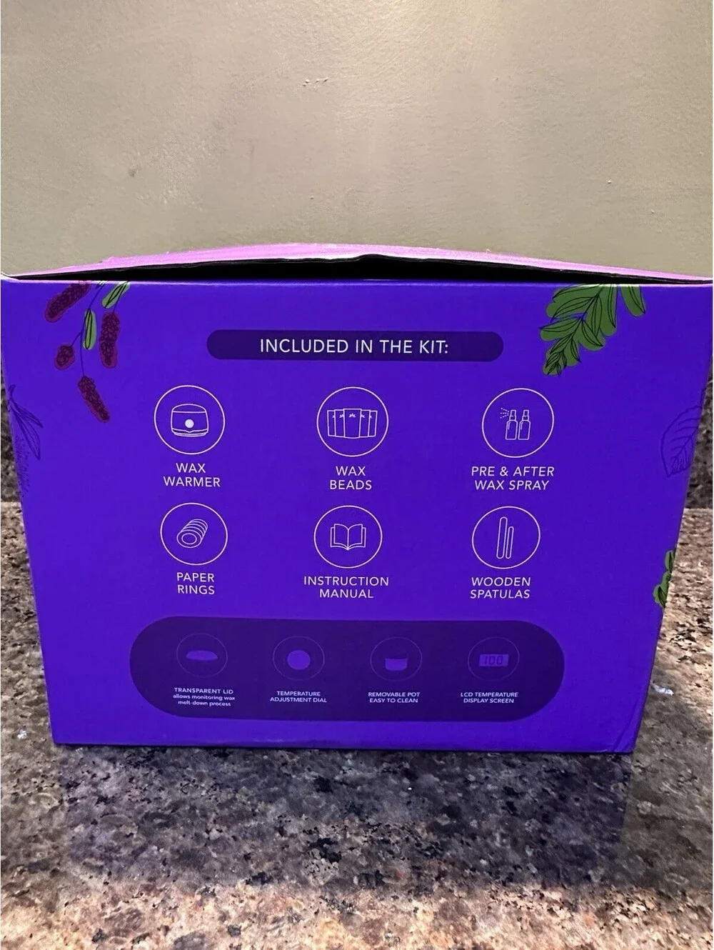 Tress Wellness Hair Removal Waxing Kit W/Digital Wax Warmer Used Works READ!